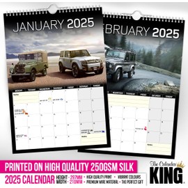 The Calendar King // Landy Defender - Landie Defender - 2025 Wall Calendar (Full Colour, A4 Size)