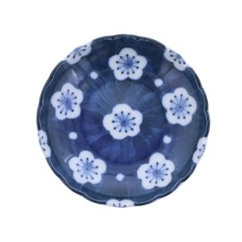 Tableware East Small Plate, Chrysanthemum Shape, 3.9 inches (10 cm), Japanese Tableware, Plum