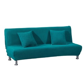 Meigeh Sofa Cover Without Armrests Stretch Armless Sofa Throw Sofa Cover Without Armrests 1 Seater Sofa Bed Cover Sapphire Blue No Cushion Cover