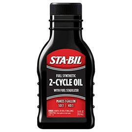 STA-BIL Full Synthetic 2-Cycle Oil - With Fuel Stabilizer For Up To 12 Months Protection - 5 Gallon Multi-Mix - 50:1/40:1 Mix Ratios - Low Smoke Formula, 2.6 fl. oz. (22403)