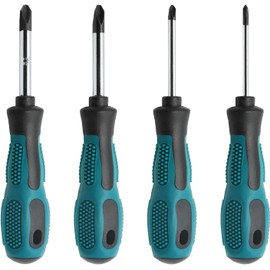 4-Piece Screwdriver Set with Magnetic Multifunctional Hand Tool for Optimal Power Transmission | 4 Phillips Profile 3 mm 4 mm 5 mm 6 mm