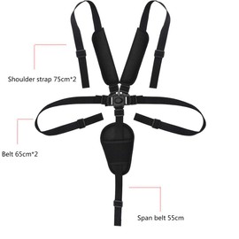 volumoon Safety Belt for Prams, 5 Point Belt, Child Safety Belt, High Chair Straps, Adjustable with Shoulder Pads and Protective Pads, Baby Safety Belt for Buggy, Pushchair, High Chair
