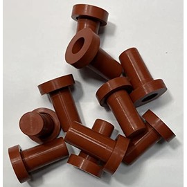 dexierp Protection Force Flanged Tapered insert Cap and Plug For 12.5-13.5mm 31/64"-17/32" ID Hole Of Tube Bottle Openning (Pack of 10) Reusable Rubber