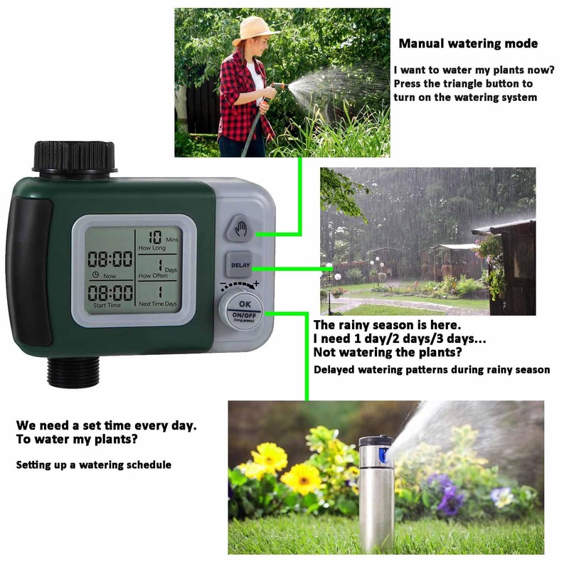 Automatic Watering System Water Timer Easy to Program Three Modes