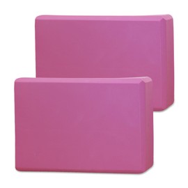 Yoga Blocks, High Density Yoga Bricks 2 Pack, Lightweight EVA Foam blocks for Yoga, Pilates, Meditation - Yoga Accessories for Stability, Balance, Deepen Stretches (Purple, 2PCS)