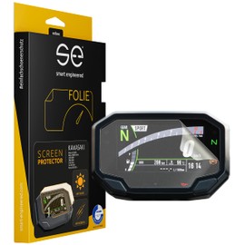 s.e. 2 x 3D Tacho Screen Protectors for Kawasaki Cockpit Speedometer, Anti-Glare Anti-Scratch, Anti-Stone Chip, Tacho Film Matte for Instrument Display, Clear & Matt Included