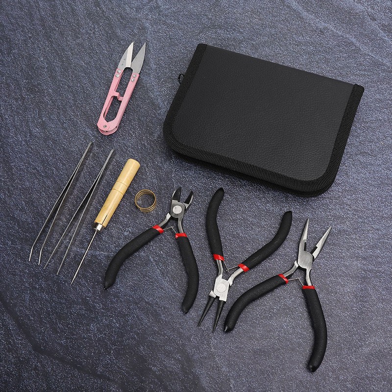 8pcs Jewelry Tools DIY Jewelry Making Pliers Scissors Cutter Tweezers