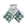 Sparkly Crystal Double Diamond Claw Hair Clip ~ Grey