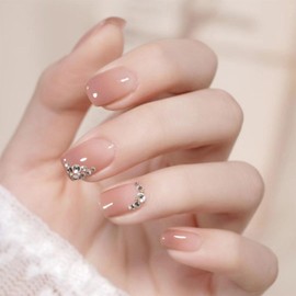 XUZOO Nail Tip, Cute, False Nail, Stylish, Popular, Simple, Bride, 3D, False Nails, Wedding, False Nail Tip, Crystal, Pearl, Flower, Nail Tip, Short, Long, Hand Nail Tip, Nail Sticker, False Nail