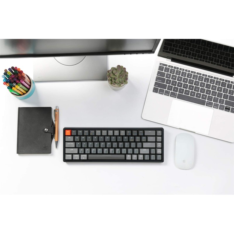 Keychron K6 68-Key Wireless Bluetooth/USB Wired Gaming Mechanical Keyboard, Compact