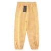 BINIDUCKLING Summer Loose Gingham Girls Pants Size 6-7 Yellow