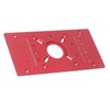 Premium Aluminum Router Table Insert Plate, Red and Black, Aluminum