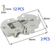 2 PCS 90 Degree Page Turning Axis Cabinet Door Hidden