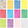 YMSDZHL 10 Sheets 102 Alphabet Stickers Letter Sticker Vinyl Self-Adhesive