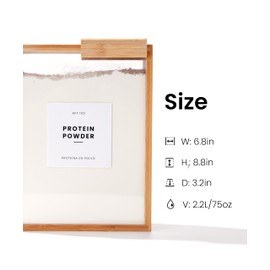 APT 1101 APT 1101 Food Dispenser 2L | Kitchen Organizers and Storage | Food Containers & Cereal Dispenser for Pantry Organization And Storage Container | Cereal, Rice, Flour, Snack (Bamboo, 1)