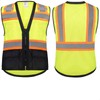 ProtectX 6 Pockets High Visibility Zipper Front Safety Vest with