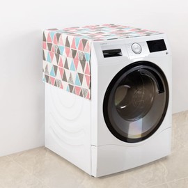 SWISSELITE Washer and Dryer Covers for the Top, Washing Machine Top Cover, Fridge Dust Cover with 12 Side Storage Pockets for Home and Kitchen