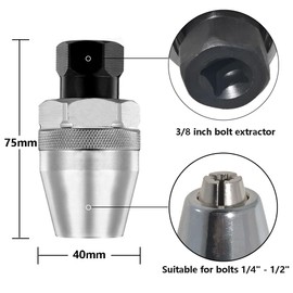 SeonFook Stud Remover, Damaged Bolt and Stud Extractor Tool Grips and Removes 1/4" to 1/2" (6 to 12mm) Studs, Ideal for Rounded Off, Broken, Painted Over and Rusted Tight Bolts