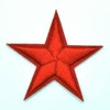 Red Star Patch Night Sky Craft Emblem Embroidered Iron On Applique " 1757