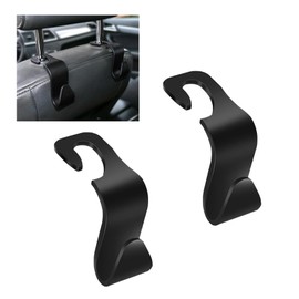 Lecctso 2PCS Headrest Hooks for Car, Car Purse Hook, Car Seat Back Hanger Storage Organizer for Hanging Purse Bag Coat, S Type Car Hooks Universal Car Interior Accessories for Most Car SUV Truck