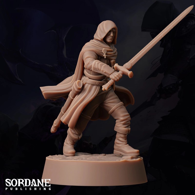 Arcane Minis Human Shadow Rogue - Pose 2a | Sordane