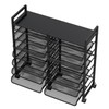 Simple Trending Rolling File Storage Cart, 15-Tier Metal Desk File