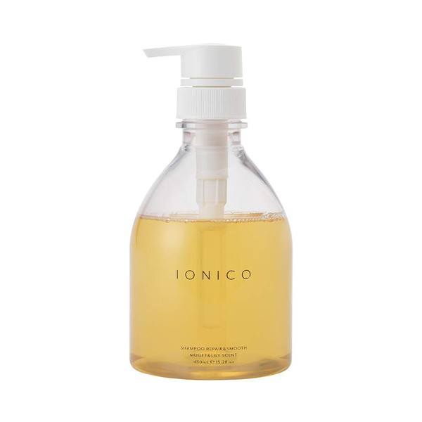 IONICO Premium Ion Silky Sleek Shampoo, White, 15.2 fl oz (450 ml) (x1)