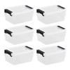 Dewocke Storage Box with Lid, Small, Set of 6 Mini