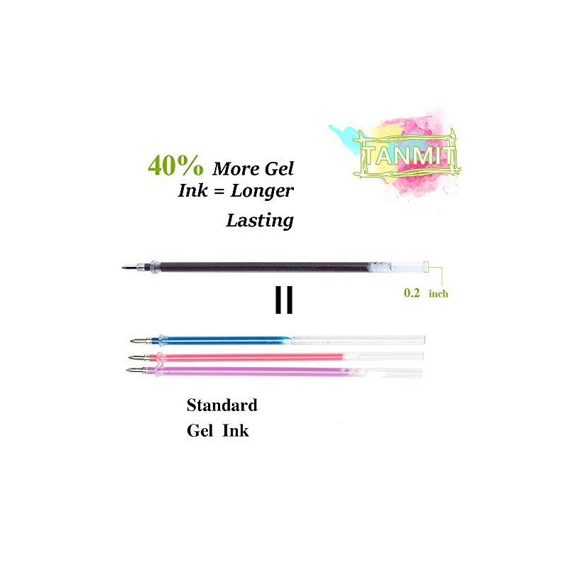 TANMIT :15.02}]} Tanmit Glitter Gel Pens, 33 Colors Neon Glitter