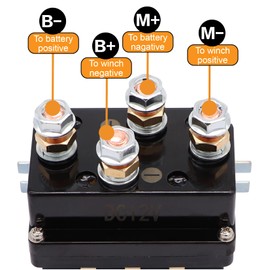 Torkettle 12V 500A Winch Solenoid Contactor Relay with Box and Twin Remote Controller Kit for 8000lbs-17000lbs ATV UTV Winches