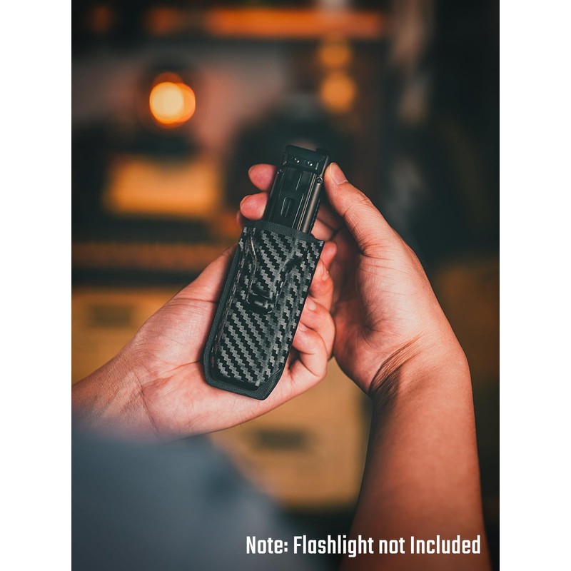 TACTICAL GEEK TX5 Flashlight Sheath with Back Belt Clip Quick