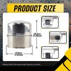DewFlew 4Pcs 4.25" Push Through Wheel Center Caps Stainless Trailer