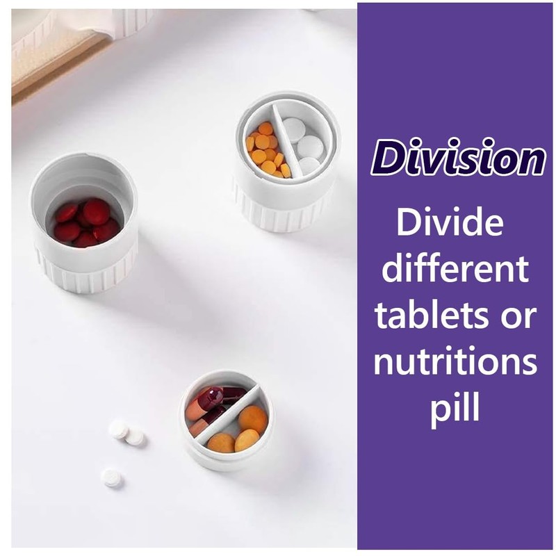 Pill Crusher/Cutter/Double syorage 4in one-Ergonomic & Durable Tablet Crusher for