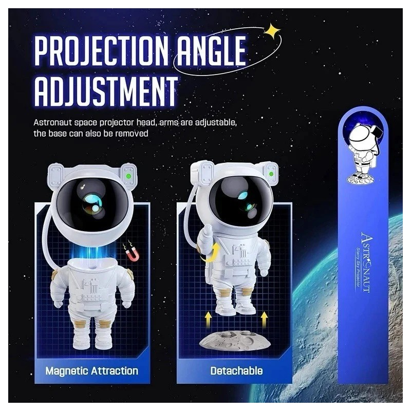 Mooyran Space Projector Star Series- Astronaut LED Light with Timer
