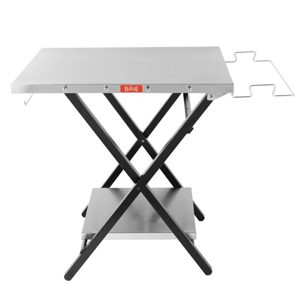 Feasto Feasto Foldable Grill Table with Extra Storage Bottom Shelf,