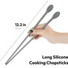 Carrotez Silicone Cooking Chopsticks, Long (12 inch) Reusable Chopsticks for