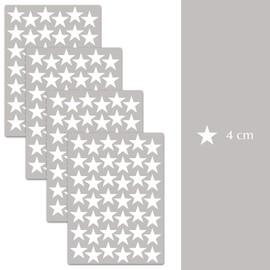 PREMYO Set of 168 Star Wall Stickers Kids - Nursery Decor Easy to Apply - Decals for Bedrooms for Girls Boys White