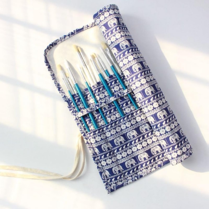 KAISELINNA Knitting Needle Wrap Knitting Needle Roll Up Case Knitting