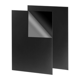 MUKCHAP 2 PCS 210 x 297 x 3mm Black Acrylic Sheet, A4 Black Plastic Panel for Signs, DIY, Craft