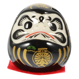 HOMSFOU Dharma Eggs Table Top Decor Daruma Doll Made in Japan Feng Shui Figure Mini Bookshelf Mini Fortune Doll Car Dashboard Japanese Decor Wishing Doll Zen Statue Ceramics Wooden Kimono