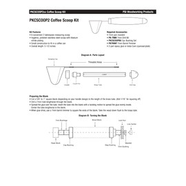 Penn State Industries PKCSCOOP2S Coffee Scoop Kit Woodturning Project, 2-Tbsp (Stainless Steel)