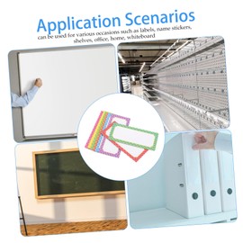 Operitacx Pack of 24 Name Stickers Writeable Magnets Writable Magnets Labels Name Magnets for Classroom Magnetic Name Tags Reusable Food Timetable