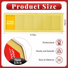 Office Door Sign with 6 Options, Gold Acrylic Privacy Door Slider Sign