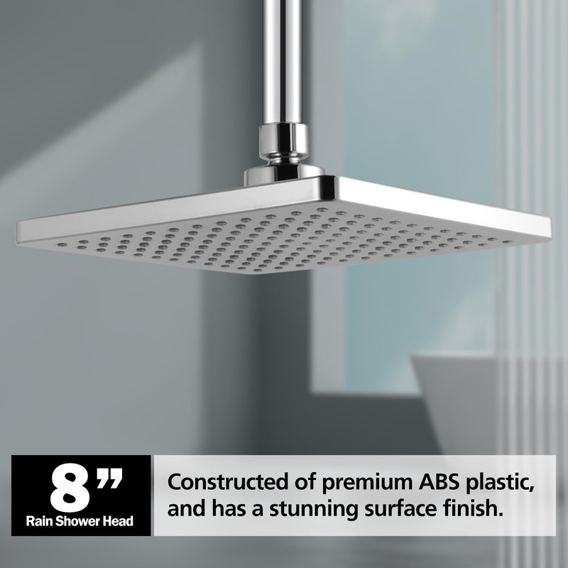 ACA International 8'' Bathroom Overhead Shower Head Rain Shower Head
