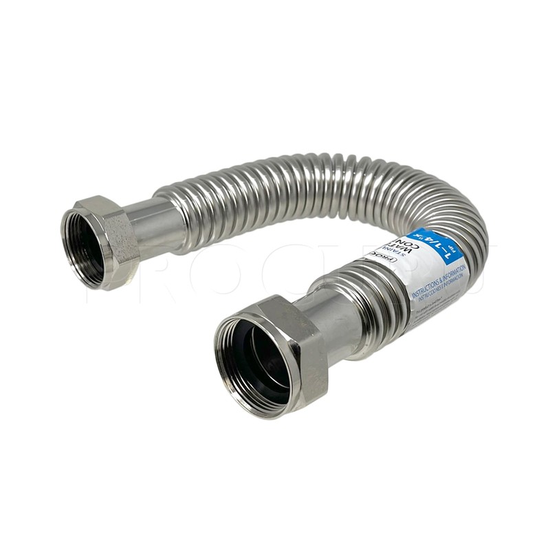 PROCURU 2-Pack 1-1/4" FIP x 18" Stainless Steel Water Heater