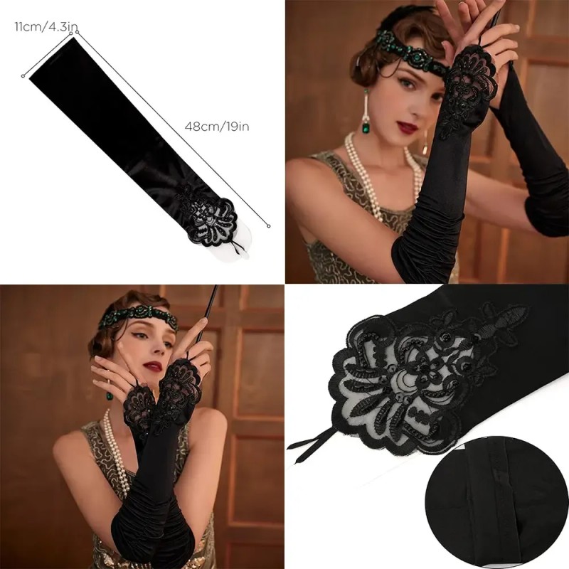 Set de Antifaces de Encaje y Diademas Orejas Gato 20