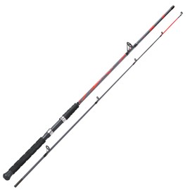 Sougayilang Spinning Rods, Strong Carbon&Glass Composite Fishing Pole with Stainless Steel Line Guides for Catfish- 7'0"- Red