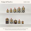 MACKENZIE-CHILDS Courtly Check Enamel Canister, Black-and-White Kitchen Storage Container with