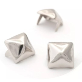 StudsAndSpikes Silver Pyramid Studs (Bag of 100) Leathercraftin