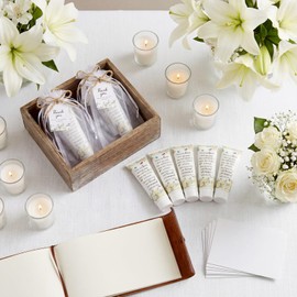 Linyuthia 50 Set/ 200 Pcs Funeral Favors Celebration of Life Favors Hand Cream Sets for Funeral Memorial Party Guest Thank You Return Hand Lotion Gifts(Eucalyptus, Flower)